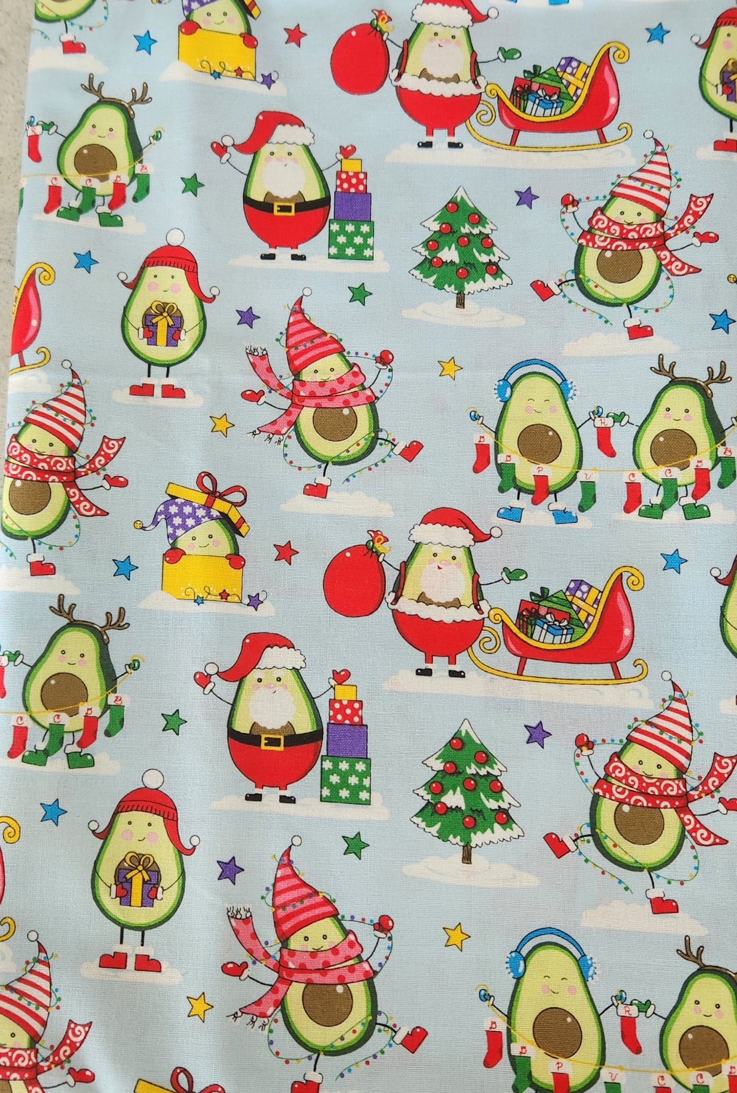Xmas Avocado's Hair Scrunchie