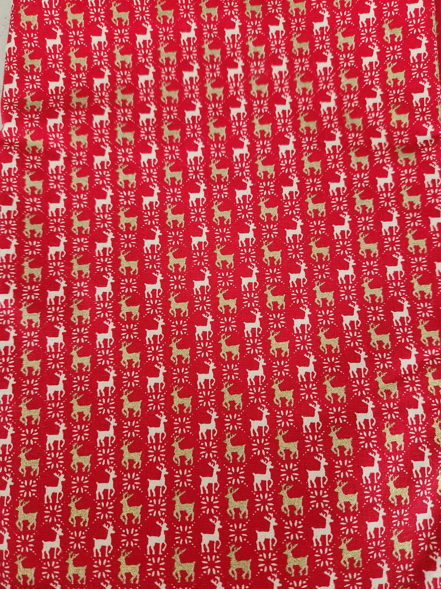 Red Small Reindeers Hair Scrunchie
