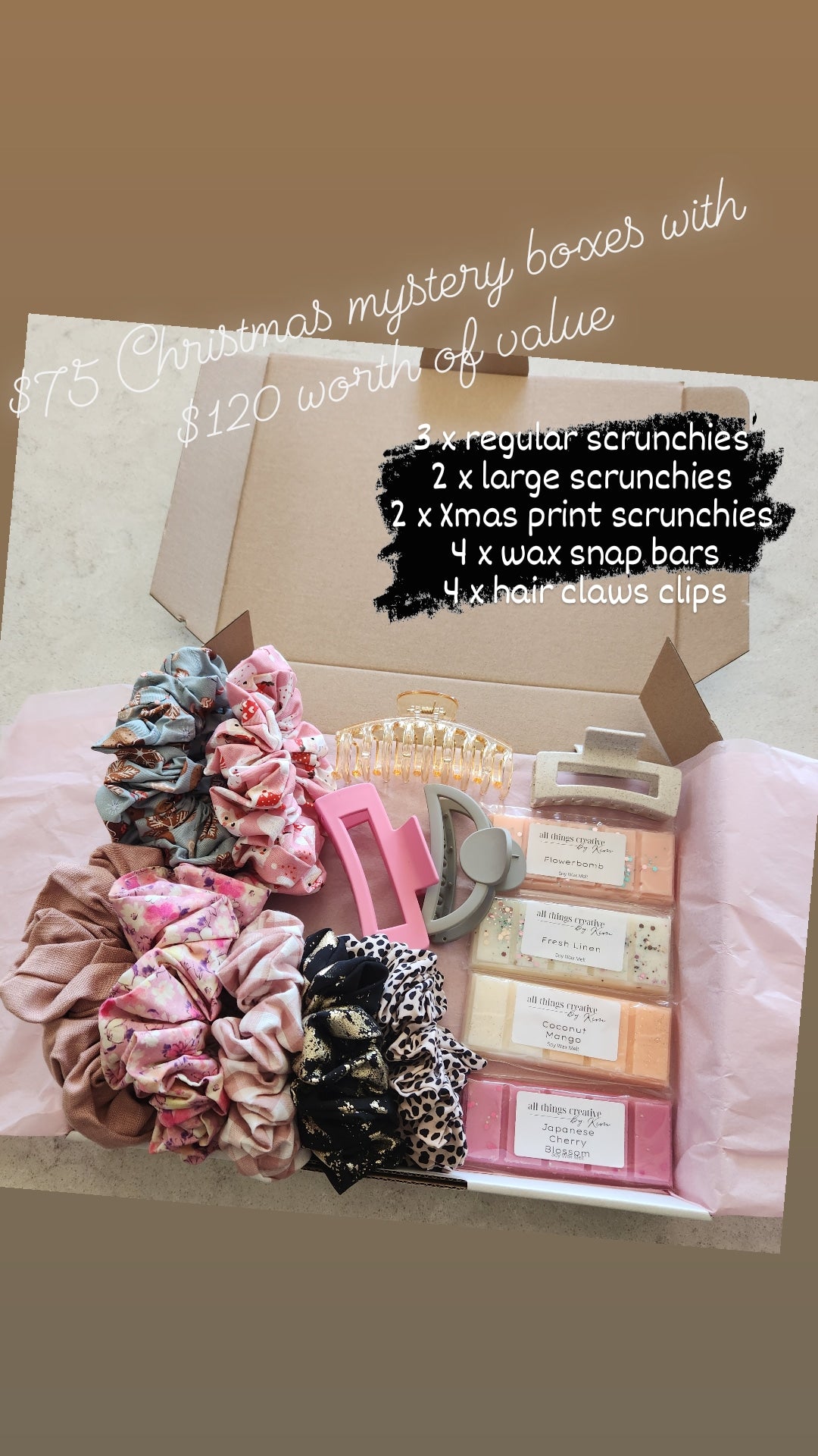 $75 Christmas mystery boxes
