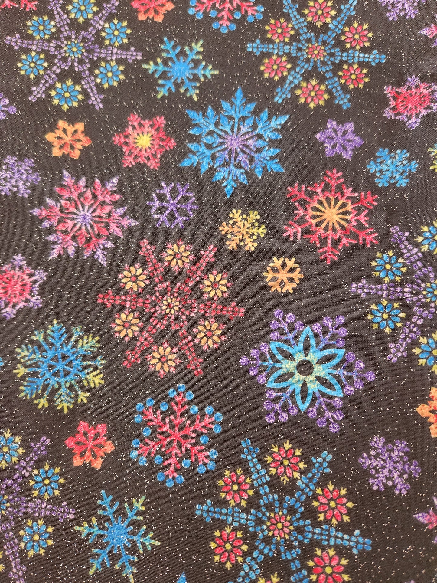 Colourful Snowflakes Hair Scrunchie