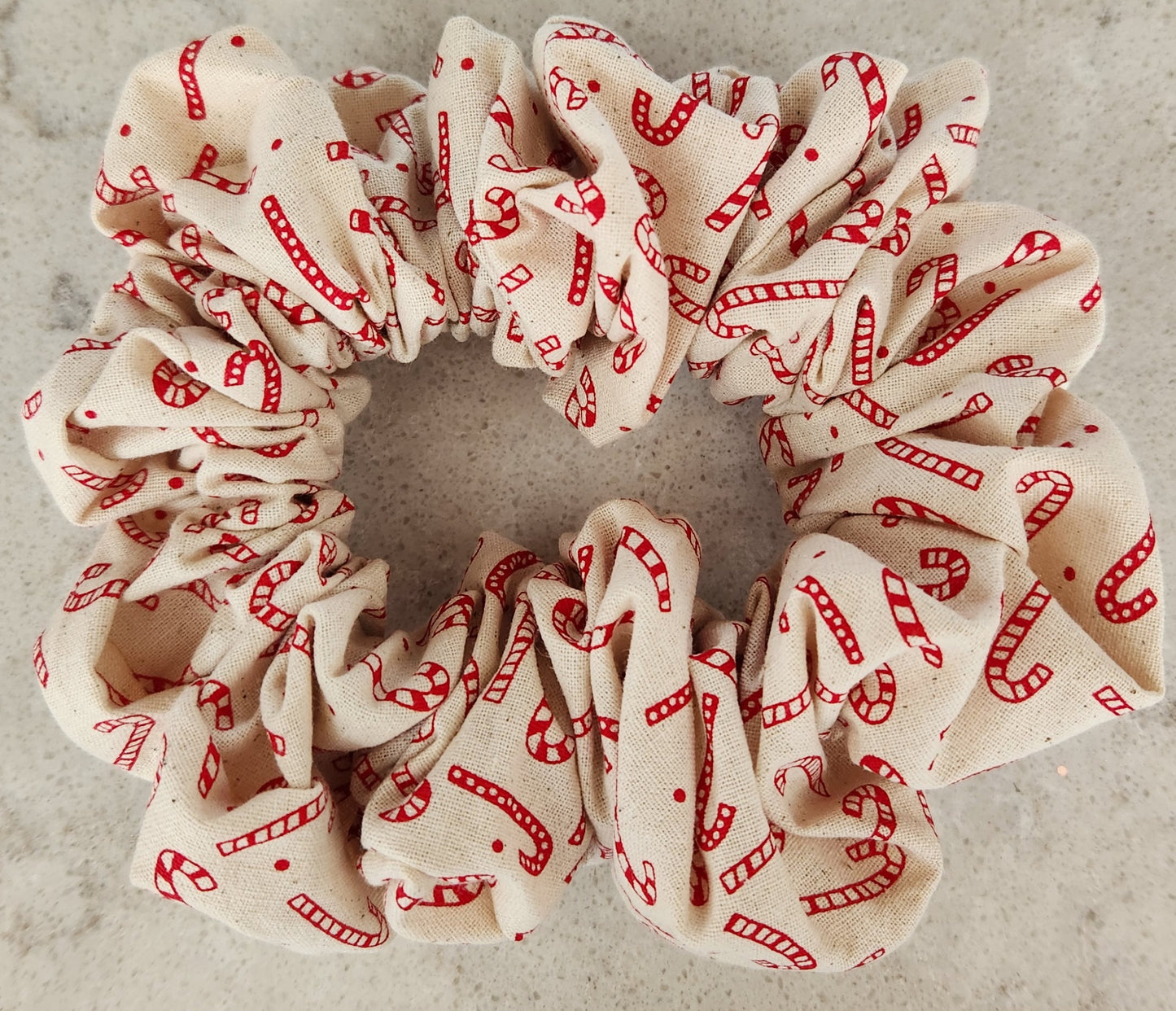 Candy Cane Hair Scrunchie