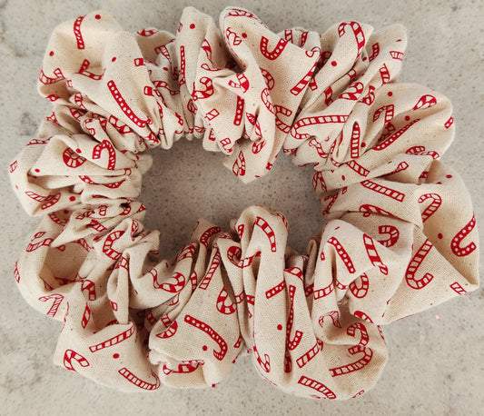 Candy Cane Hair Scrunchie