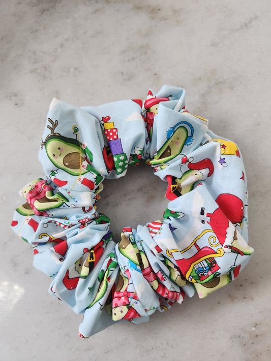 Xmas Avocado's Hair Scrunchie